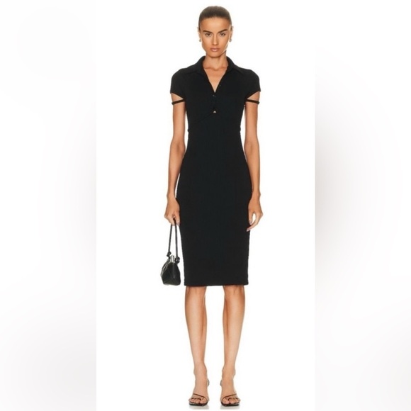 Helmut Lang Dresses & Skirts - Helmut Lang + Revolve black back cut out dress medium m midi